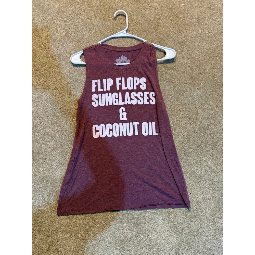Beachy Womens Long Wine Colored Tank Top XS Like New